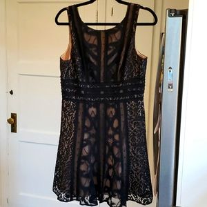 BCBGMaxAzria black midi dress sz 10.